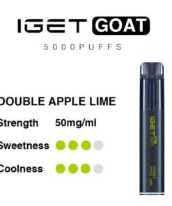 Alternative view of IGET Goat 5000 Puffs – Double Apple Lime