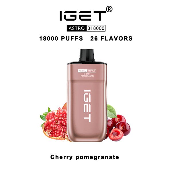 IGET Astro Disposable Vape 18000 Puffs – Cherry Pomegranate