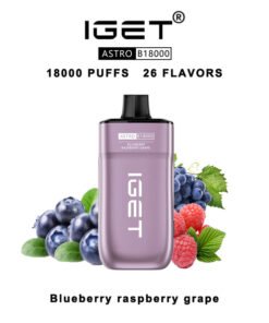 IGET Astro Disposable Vape 18000 Puffs – Blueberry Raspberry Grape