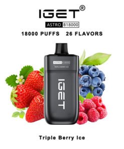 IGET Astro Disposable Vape 18000 Puffs – Triple Berry Ice