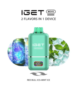Iget Move B50000 Puffs Disposable Vape – Red Bull Ice + Mint Ice