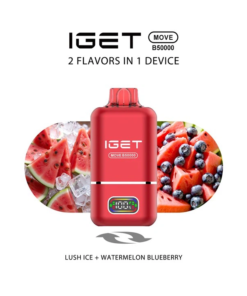 Iget Move B50000 Puffs Disposable Vape – Lush Ice + Watermelon Blueberry