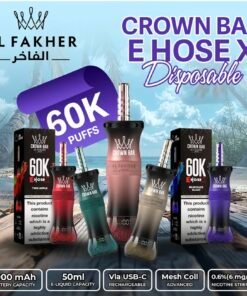 Al Fakher Crown Bar E Hose X 60k Puffs -5 packs