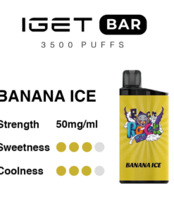 Alternative view of Banana Ice IGET Bar 3500 Puffs