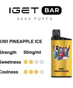 Alternative view of Kiwi Pineapple Ice IGET Bar 3500 Puffs