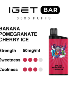 Alternative view of Banana Pomegranate Cherry Ice IGET Bar 3500 Puffs