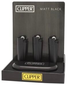 Alternative view of Clipper Metal Flint Lighter – Black Matt
