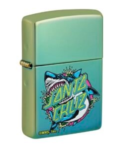 Santa Cruz Skateboards Shark Dot Zippo Lighter – High Polish Teal