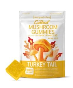 Turkey Tail Cutleaf Mushroom Gummies Zero THC 1000mg