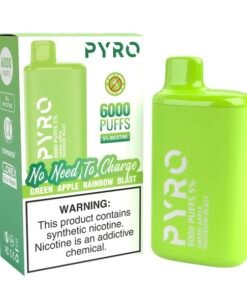 PYRO 6000 PUFF Green Apple Rainbow Blast