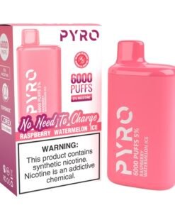 PYRO 6000 Puff Raspberry Watermelon Ice