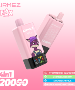 Airmez vape – Fox 4in1 120000puffs Disposable Vape Strawberry Raspberry & Strawberry Kiwi & Strawberry Ice & Peach Mango Watermelon