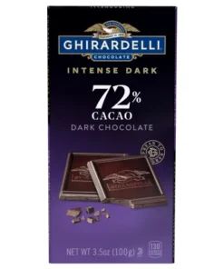 Cacao Dark Chocolate Bar Intense Dark 72% (Case of 12)