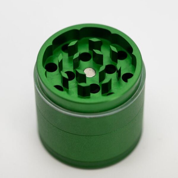 43mm-4-PieceGrinder-Green-4.jpg Waterfall 4-Piece Dry Herb Grinder with Removable Screen – Matte (43mm)