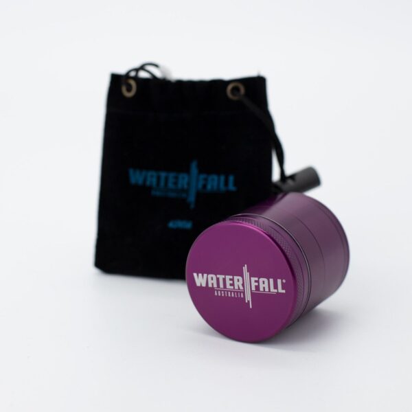 43mm-4-PieceGrinder-Purple-2.jpg Waterfall 4-Piece Dry Herb Grinder with Removable Screen – Gloss (43mm)