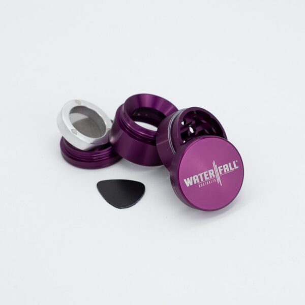 43mm-4-PieceGrinder-Purple-3.jpg Waterfall 4-Piece Dry Herb Grinder with Removable Screen – Gloss (43mm)