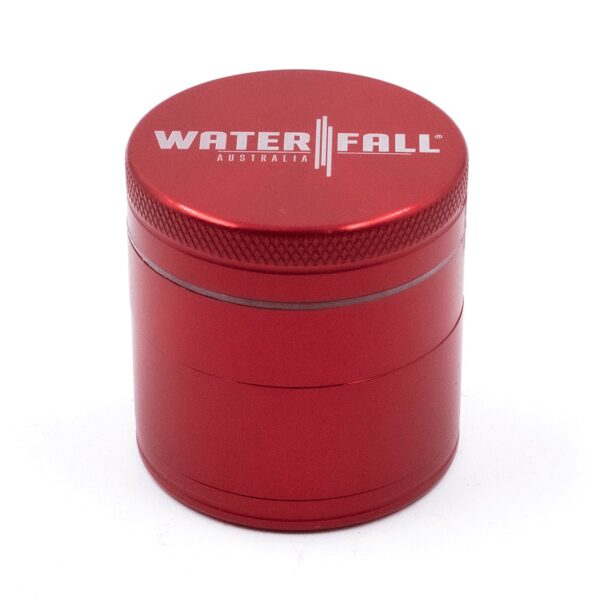 43mm-4-PieceGrinder-Red-2.jpg Waterfall 4-Piece Dry Herb Grinder with Removable Screen – Gloss (43mm)