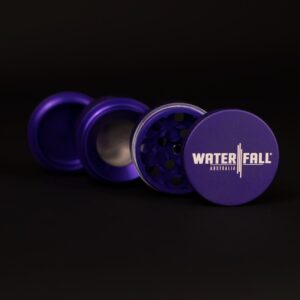43mm-4-PieceGrinder-Violet-1.jpg Waterfall 4-Piece Dry Herb Grinder with Removable Screen – Matte (43mm)