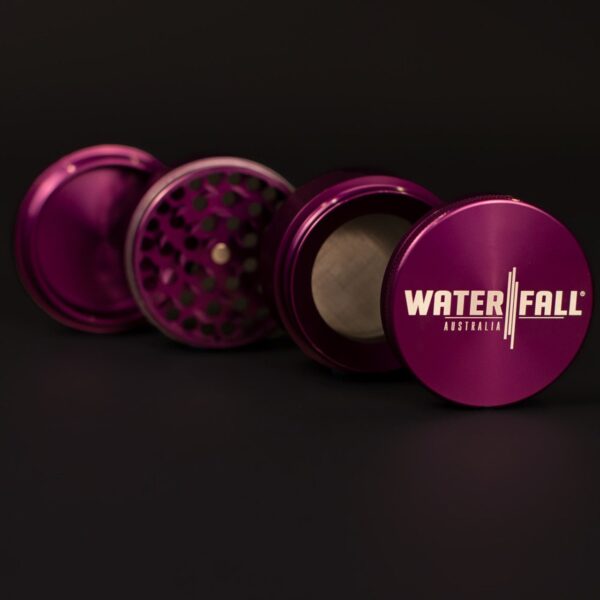 63mm-4-PieceGrinder-Purple-1.jpg Waterfall 4-Piece Dry Herb Grinder with Removable Screen (63mm)