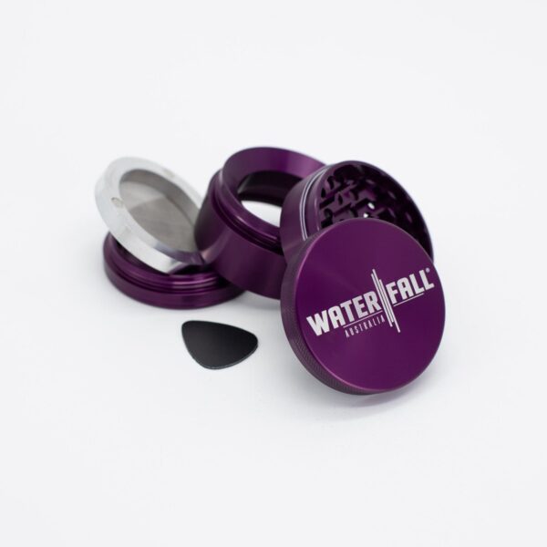 63mm-4-PieceGrinder-Purple-3.jpg Waterfall 4-Piece Dry Herb Grinder with Removable Screen (63mm)