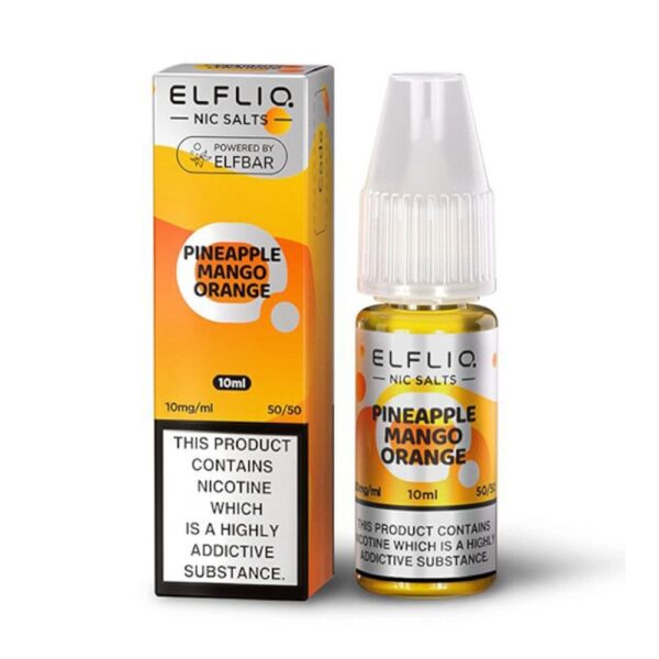 Elfbar-Elfliq-Nic-Salts-10ml-Pineapple-Mango-Orange.jpg ELFLIQ Pineapple Mango Orange 10ml Nic Salt E Liquid