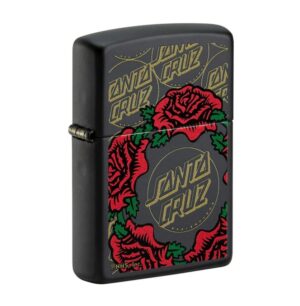 IMG_1922-1.jpeg Santa Cruz Skateboards Black Matte Roses Zippo Lighter
