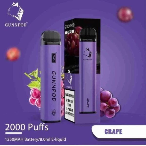Gunnpod 2000 – Grape – 10 pack