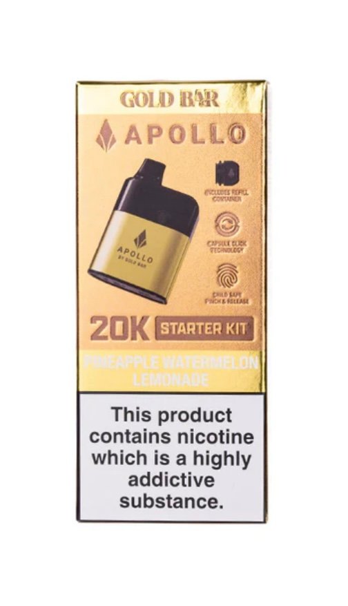 Gold Bar Apollo 20k Pod Kit Bundle