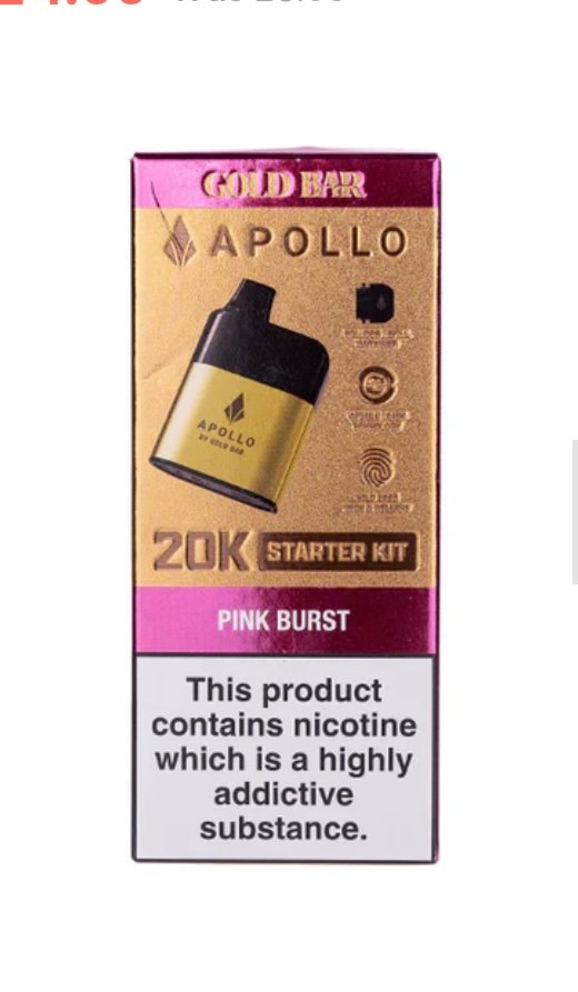Gold Bar Apollo 20k Pod Kit Bundle