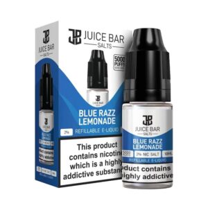 JUICEBAR5000NICSALTELIQUIDBLUERAZZLEMONADE.jpg Juice Bar 5000 Blue Razz Lemonade 10ml Nic Salt E Liquid