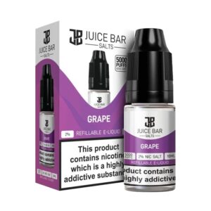 JUICEBAR5000NICSALTELIQUIDGRAPE.jpg Juice Bar 5000 Grape 10ml Nic Salt E Liquid