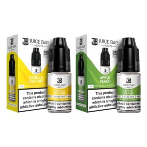 JUICEBAR5000NICSALTELIQUIDGrouppic.jpg Juice Bar 5000 Banana Ice 10ml Nic Salt E Liquid