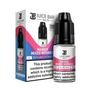 JUICEBAR5000NICSALTELIQUIDMANGOMIXEDBERRIES.jpg Juice Bar 5000 Mango Mixed Berries 10ml Nic Salt E Liquid